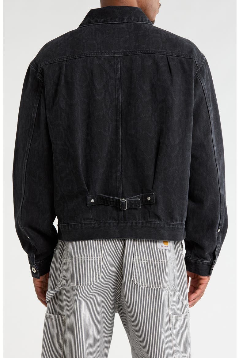 Belmar Snakeskin Print Denim Jacket, Alternate, color, SNAKE BLK ST