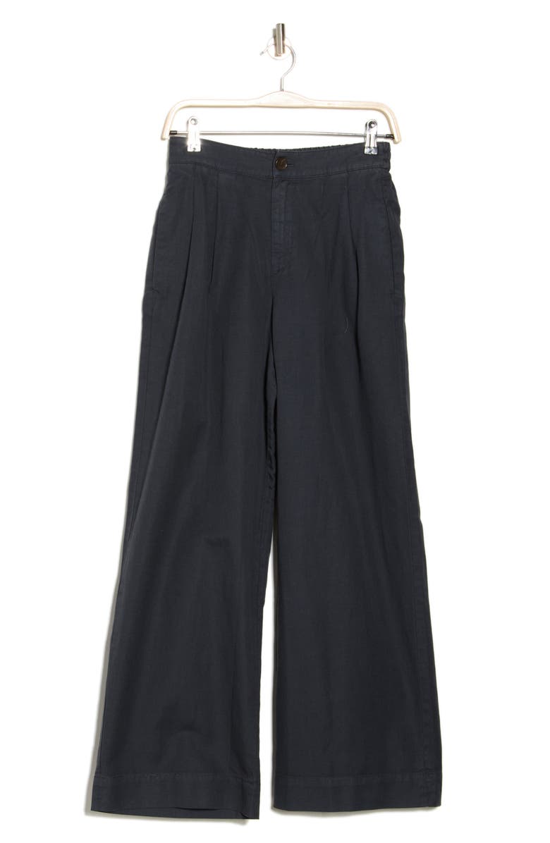 Faherty Marin High Waist Wide Leg Cotton Canvas Pants, Alternate, color, 