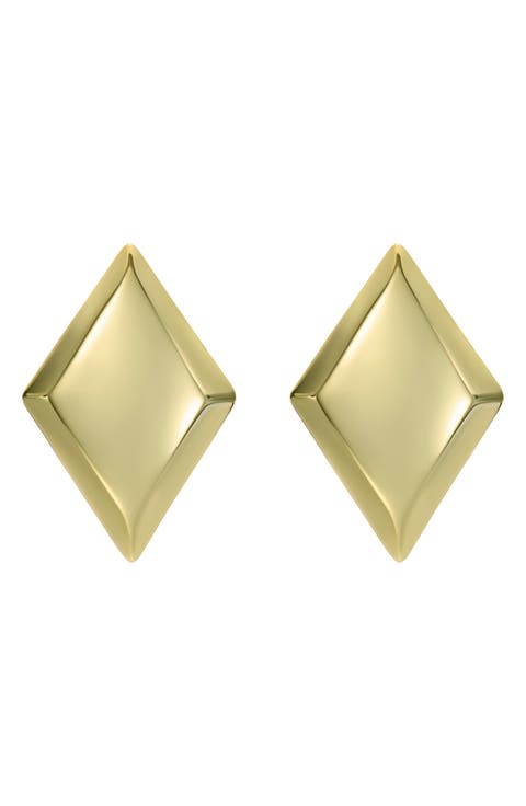 Georgie Large Diamond Shape Stud Earrings