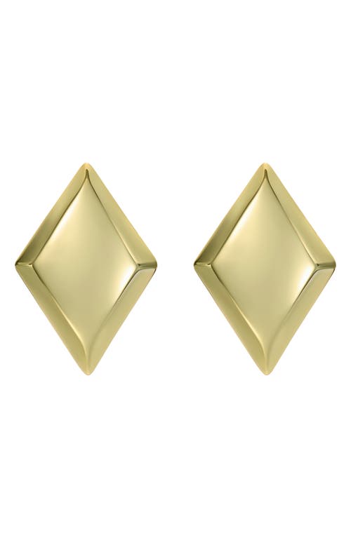Ted Baker Georgie Large Diamond Shape Stud Earrings In Gold