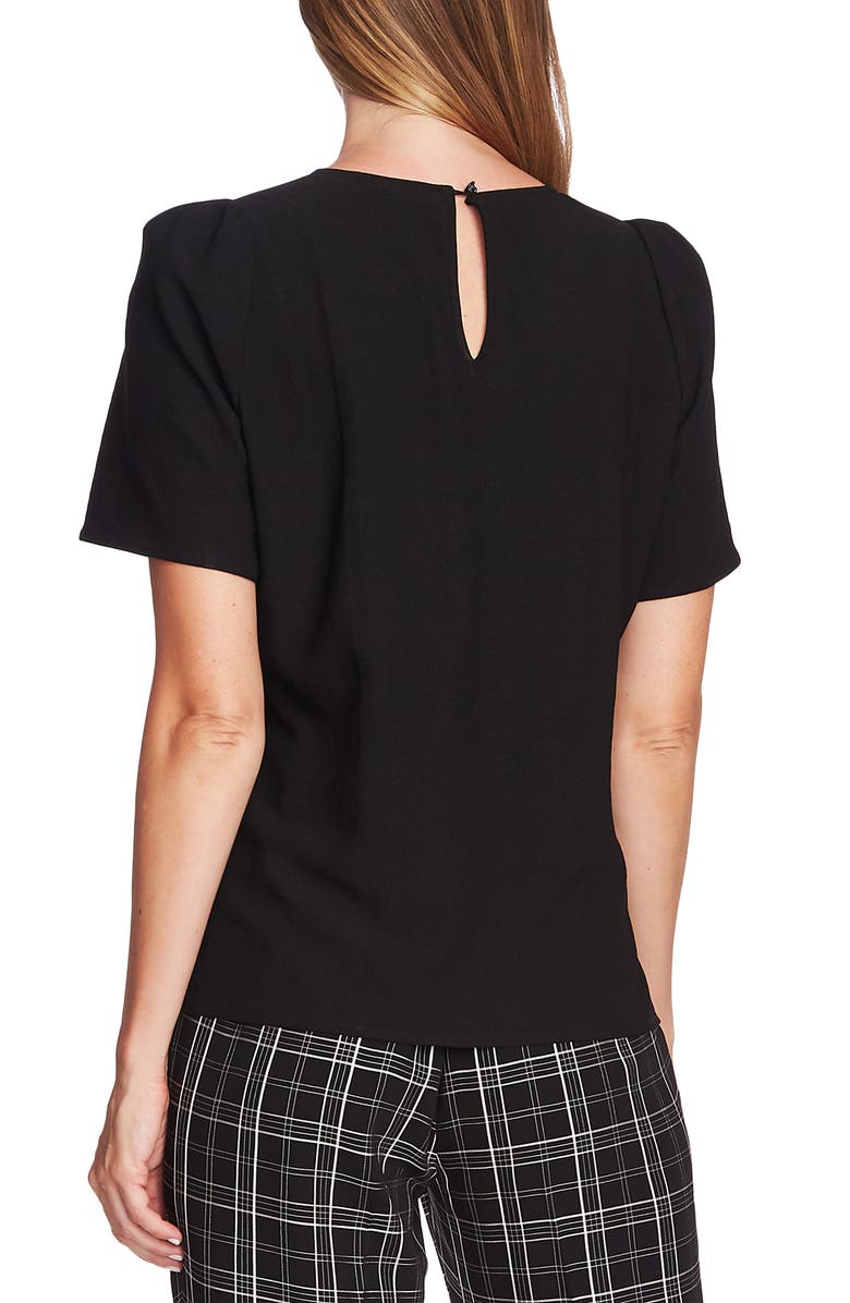 Vince Camuto Puff Sleeve Rumple Satin Top, Alternate, color, 