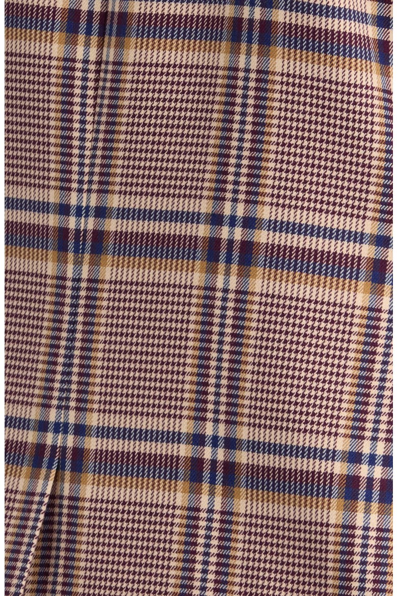 Plaid Double Breasted Jacket, Alternate, color, TAN PLUM