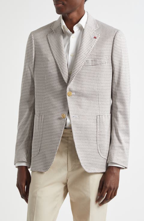 Capri Houndstooth Silk & Cotton Sport Coat