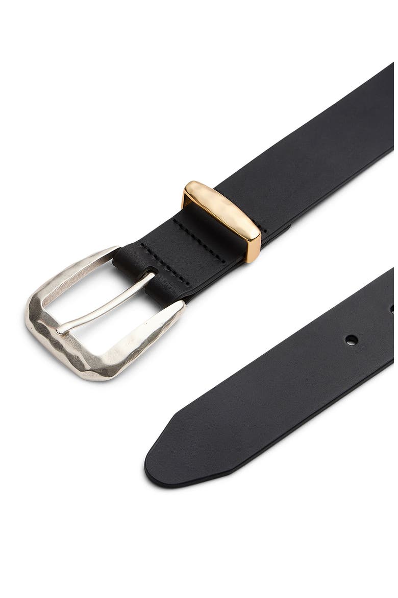 Winona Leather Belt, Alternate, color, BLACK