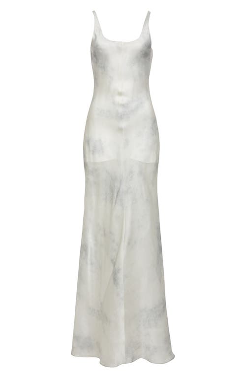 Grace Ling Bias Cut Silk Organza Dress In Ash