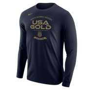 Nike Men's Nike Navy Men's USA Hockey 2026 Winter Olympics Gold Medal Core Long Sleeve T-Shirt