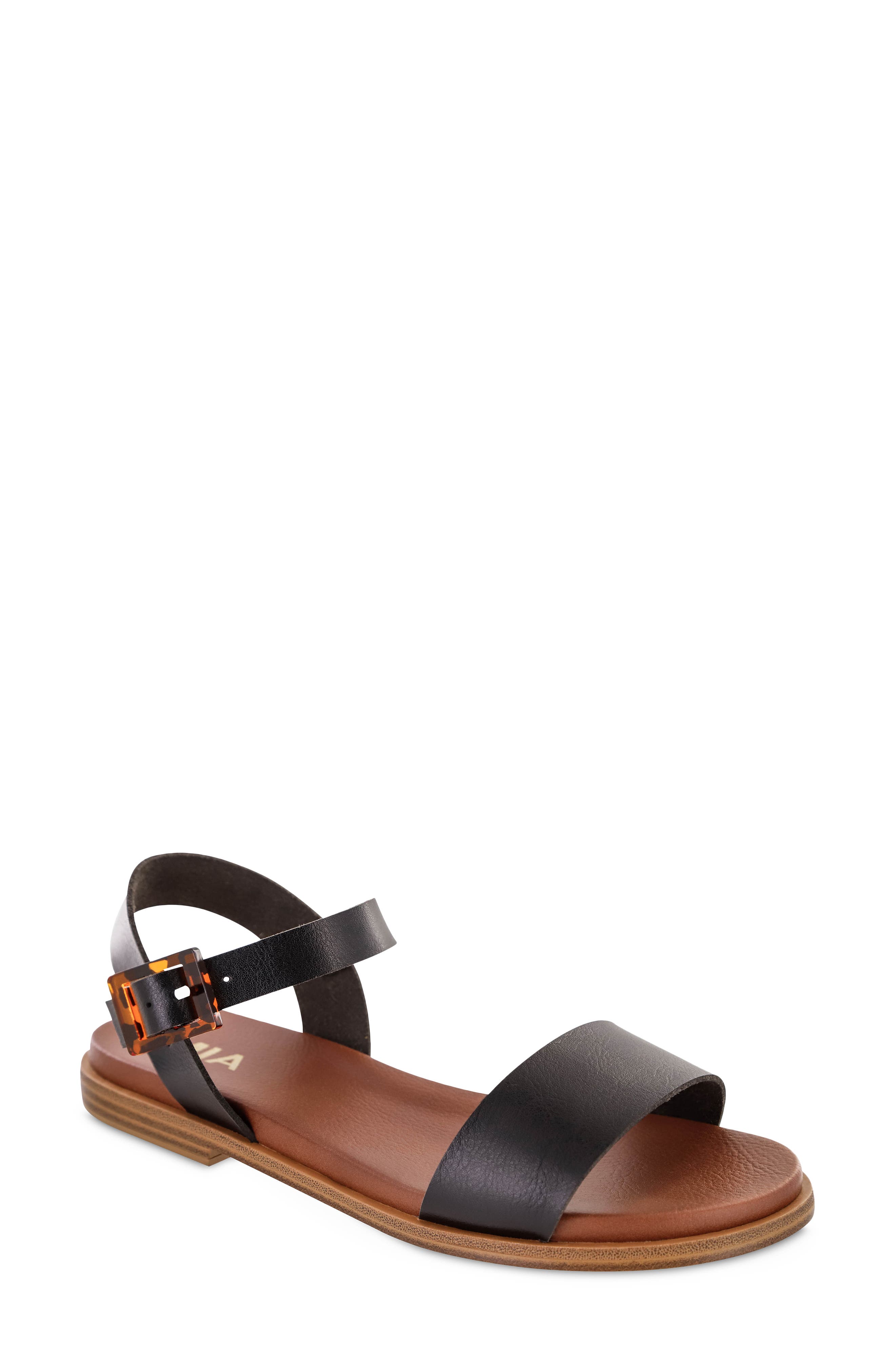 MIA Peyton Ankle Strap Sandal, Main, color, Black