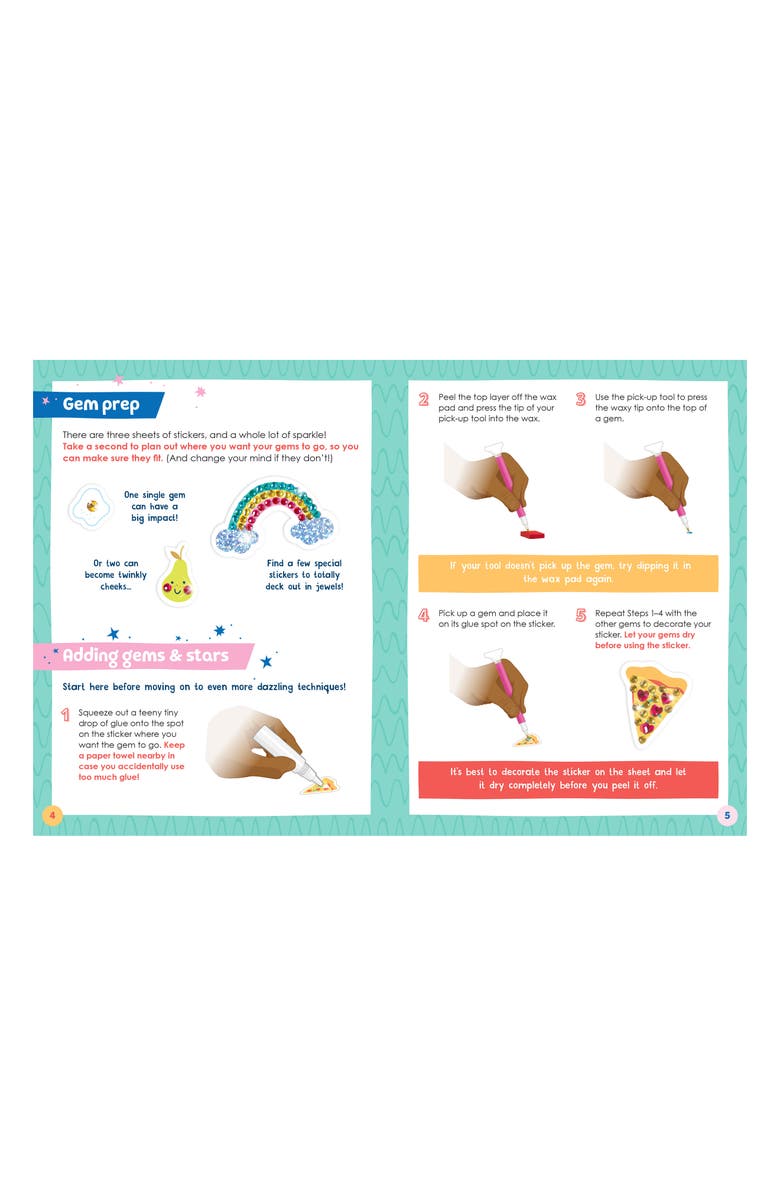 Klutz Make Your Own Gem Stickers Craft Kit, Alternate, color, 