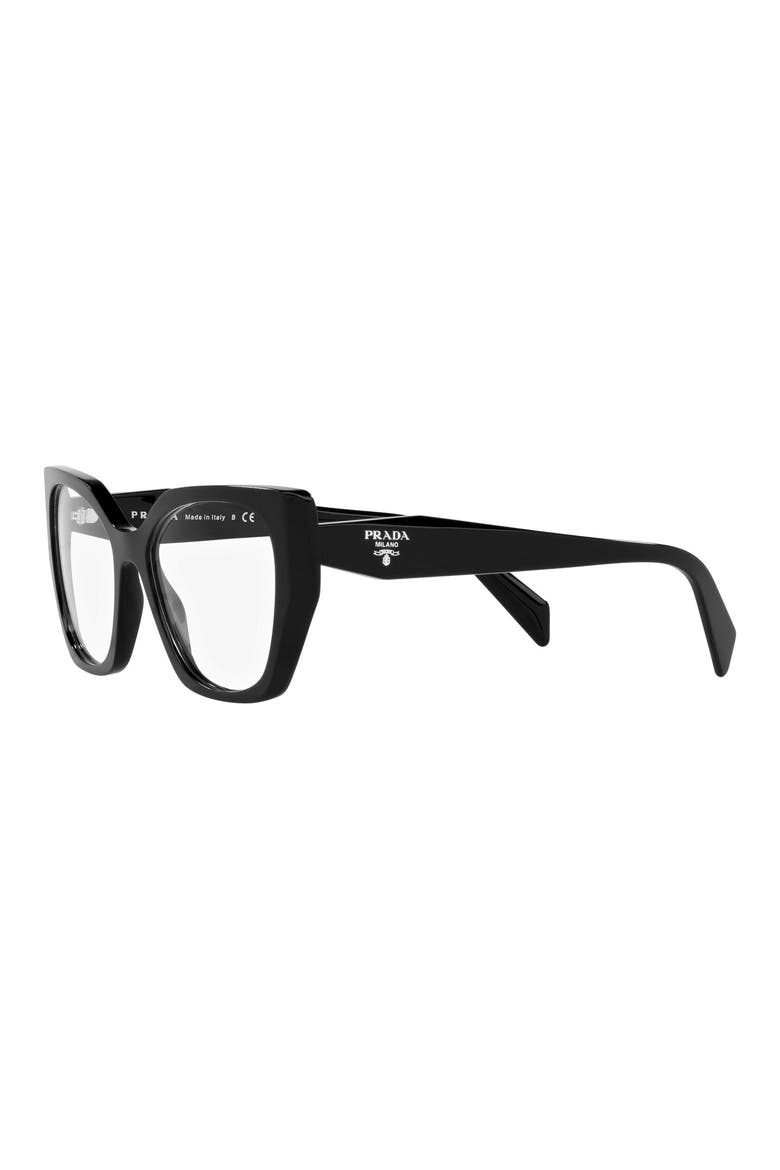 54mm Square Optical Glasses, Alternate, color, BLACK