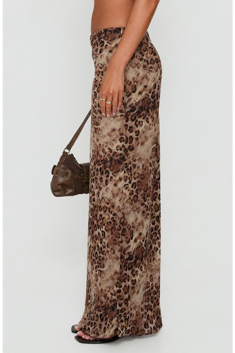 Eliena Low Rise Maxi Skirt, Alternate, color, LEOPARD