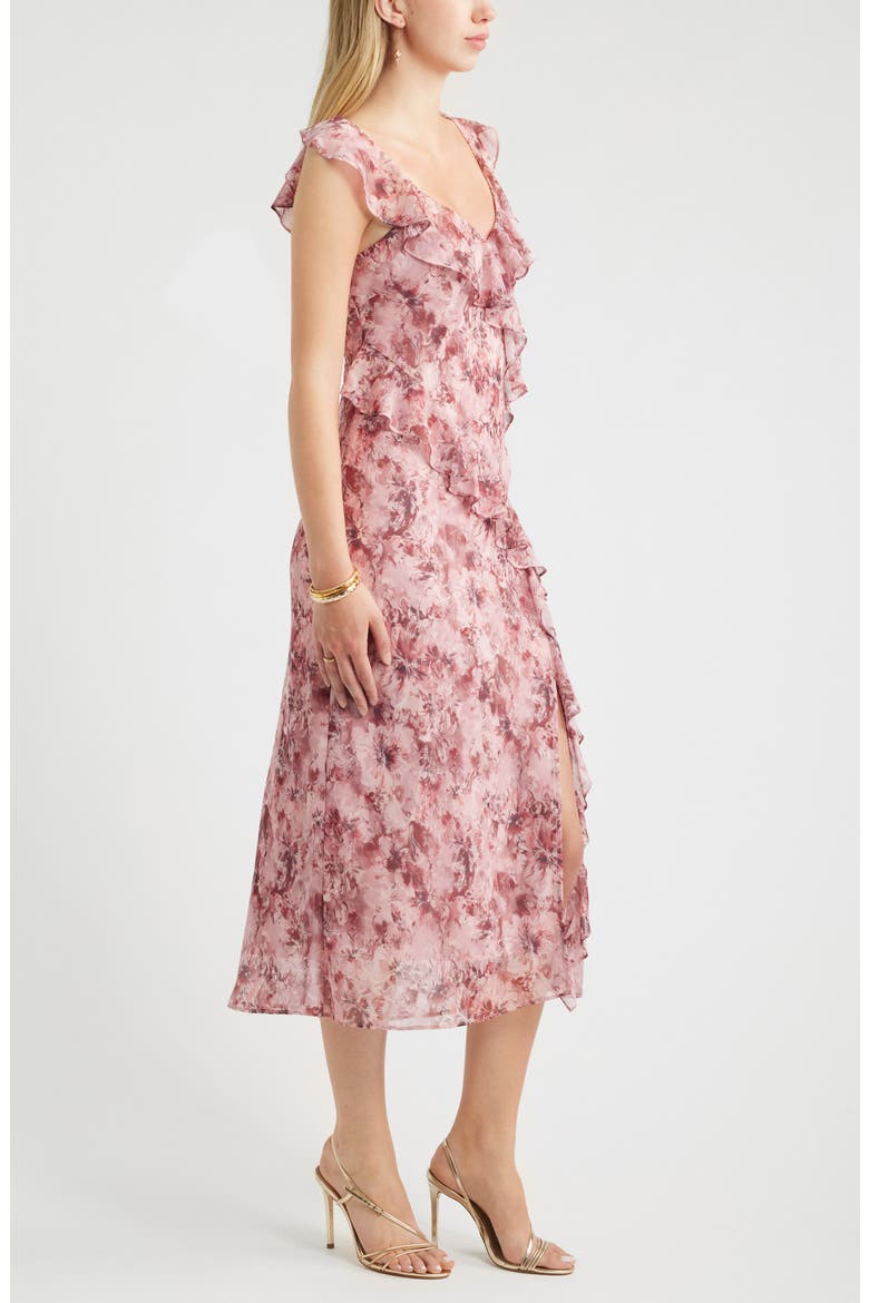 Ruffle Midi Dress, Alternate, color, PINK SUSIE PATCHWORK