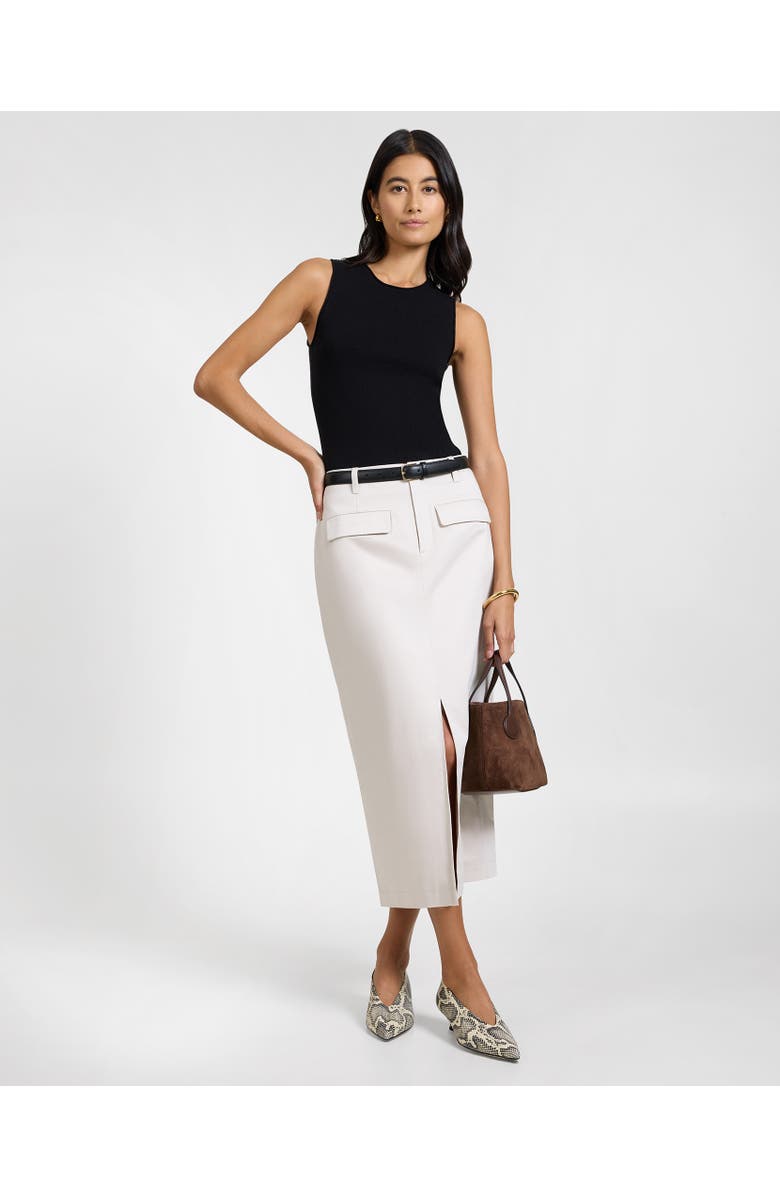 Onia Fitted Micro Rib Tank, Alternate, color, Black