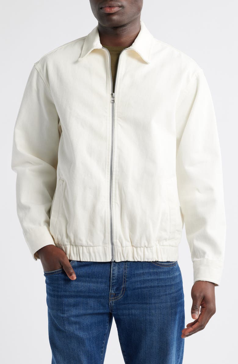 Mavi Jeans Full Zip Sweatshirt, Alternate, color, Antique White
