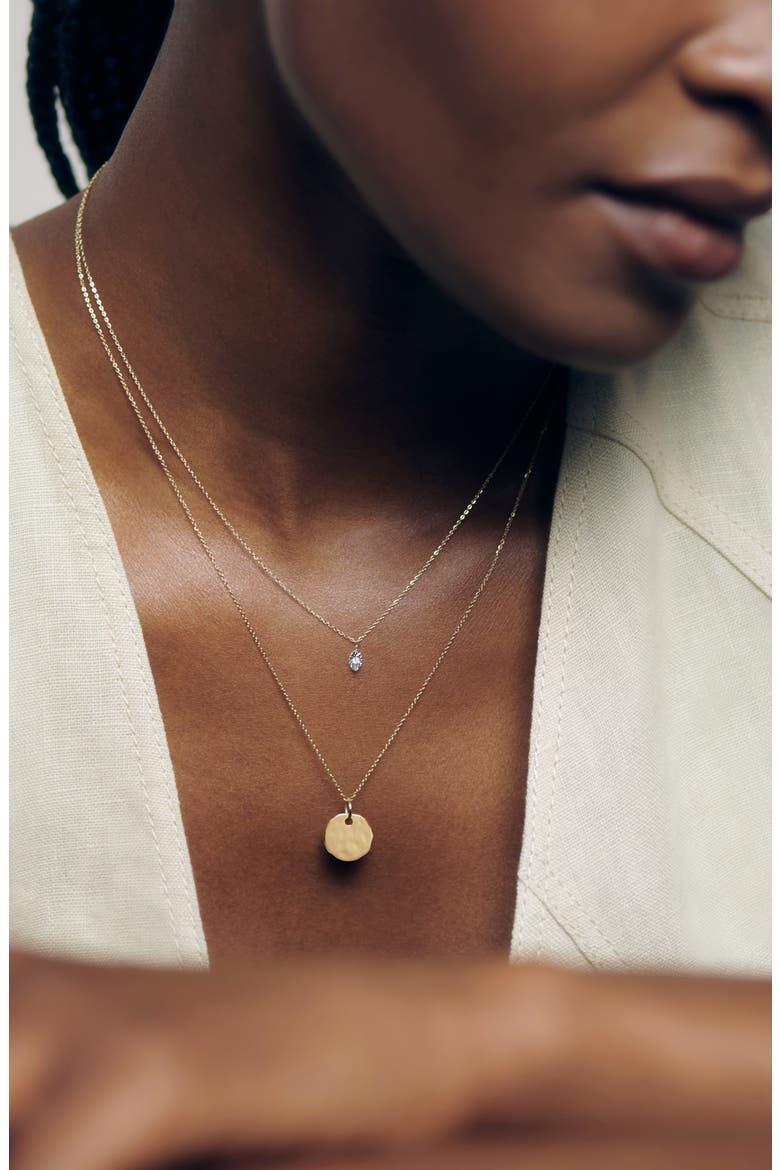 Siren™ Disc Pendant, Alternate, color, 14K GOLD