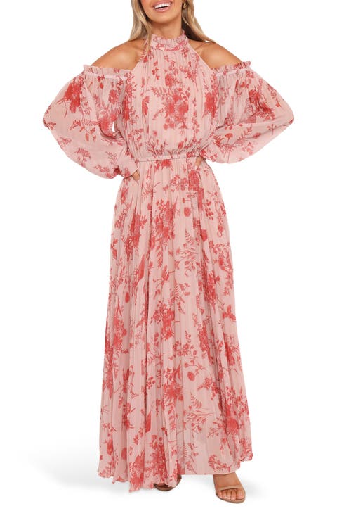 Hilary Off the Shoulder Long Sleeve Maxi Dress