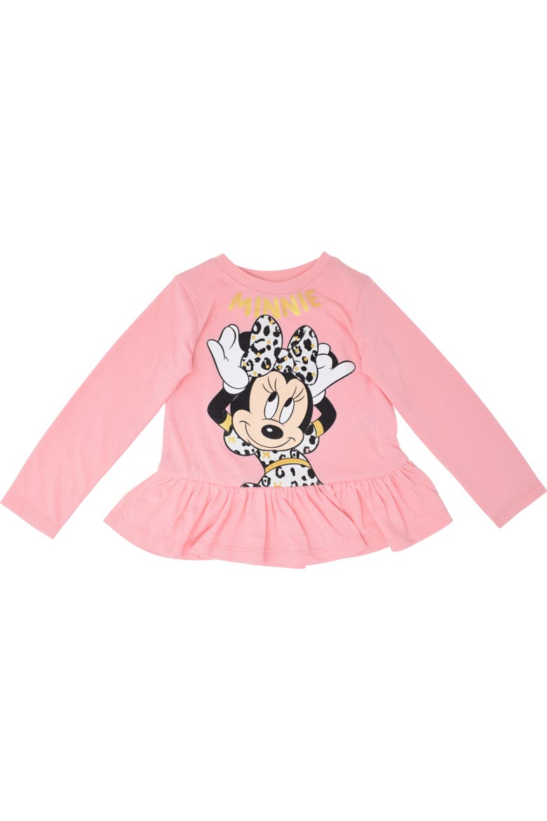 Minnie Mouse Glitter 2-Piece Tee and Leggings Set, Alternate, color, Pink Leopard Print