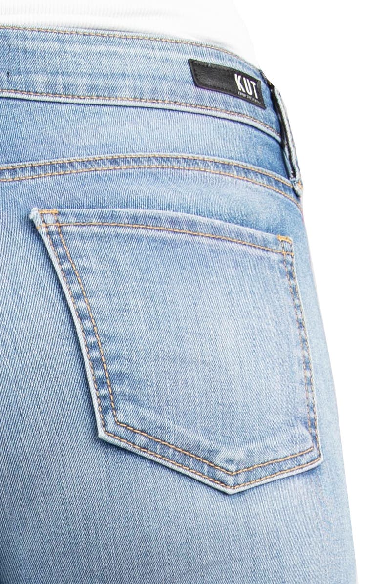 KUT from the Kloth Connie High Waist Side Stripe Ankle Skinny Jeans, Alternate, color, 