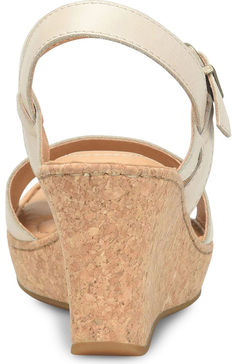 Børn Janine Platform Wedge Sandal, Alternate, color, Cream Leather