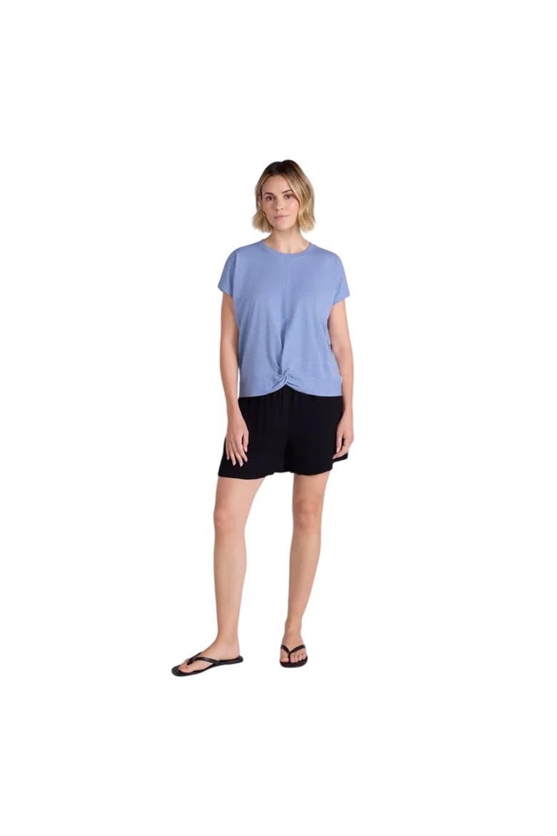 Aria Front Knot T-Shirt, Alternate, color, Blue