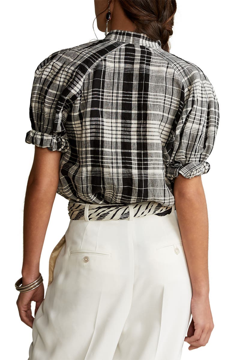 Polo Ralph Lauren Plaid Linen Popover Shirt, Alternate, color, 