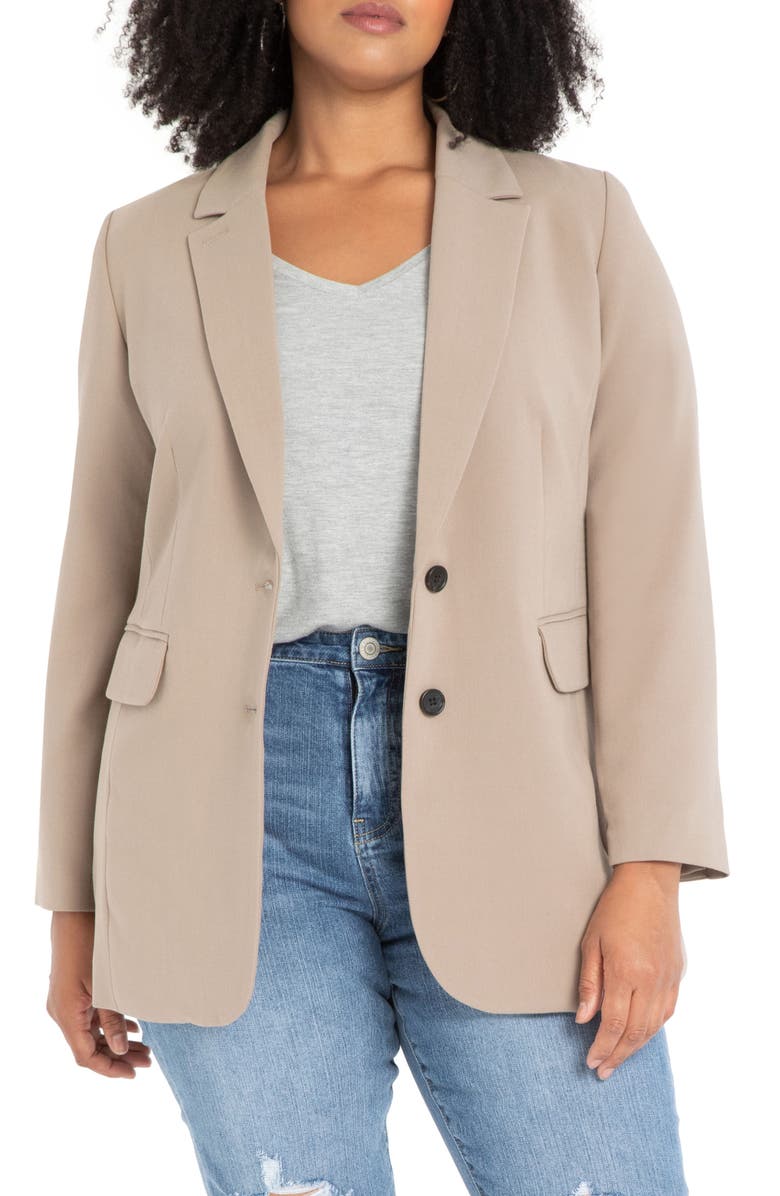 ELOQUII The 365 Longline Tailored Blazer, Main, color, 