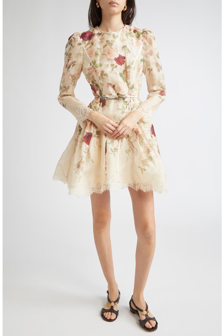 zimmermann balance long sleeve mini dress Women's Balance long sleeves mini dress | ZIMMERMANN