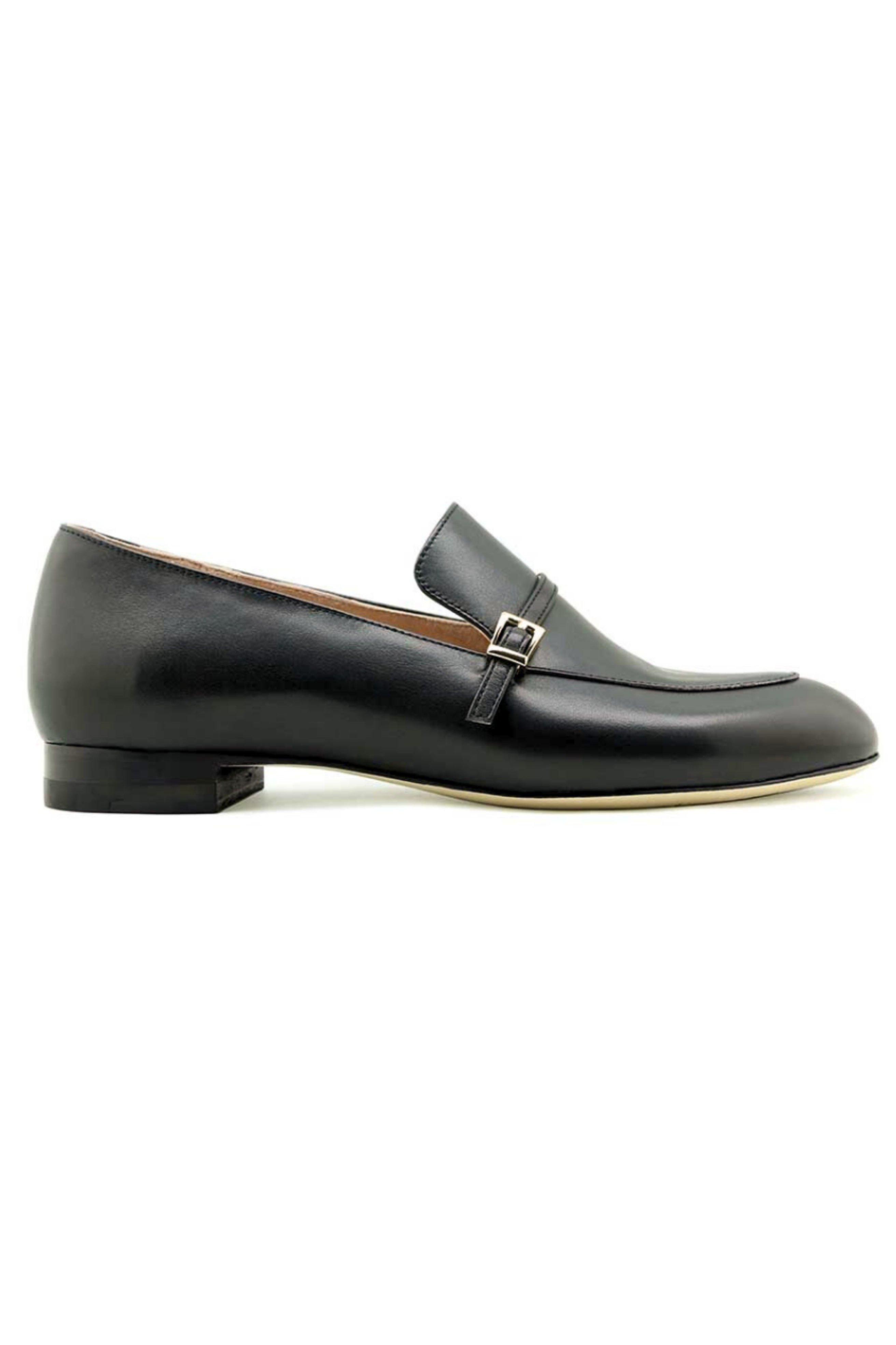 ALLY Shoes City Loafer in Black Calf Leather 