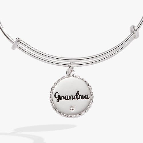 Alex And Ani Grandma Charm Bangle Bracelet In Silver