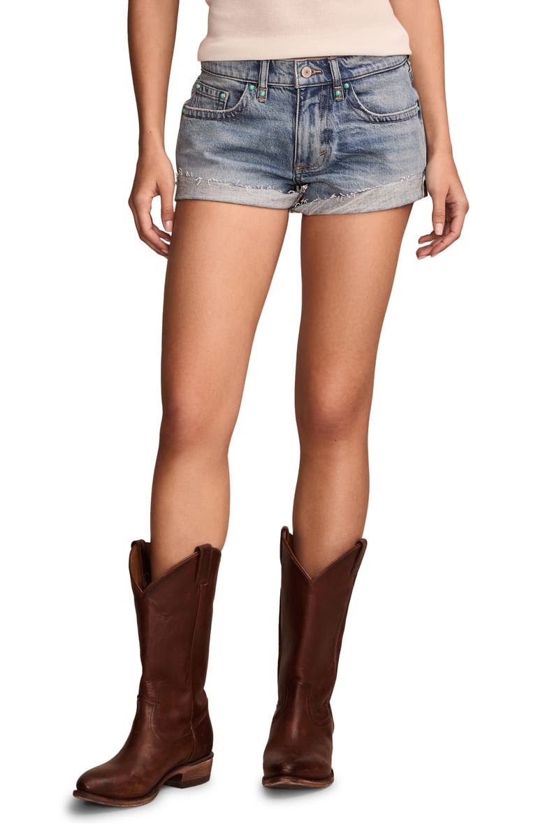 Lucky Brand Gold Rush Low Rise Denim Shorts, Main, color, 