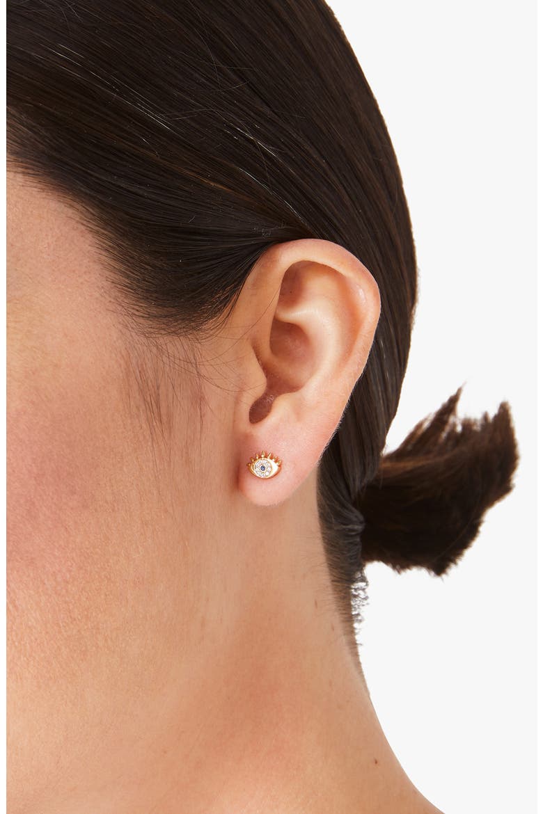 wishes mismatched stud earrings., Alternate, color, CLEAR/ GOLD.