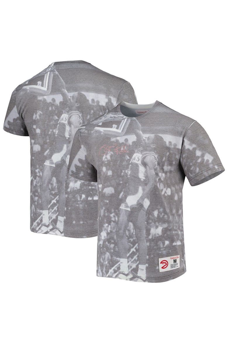 Men's Mitchell & Ness Spud Webb Heather Gray Atlanta Hawks Above The Rim T-Shirt, Main, color, Gray