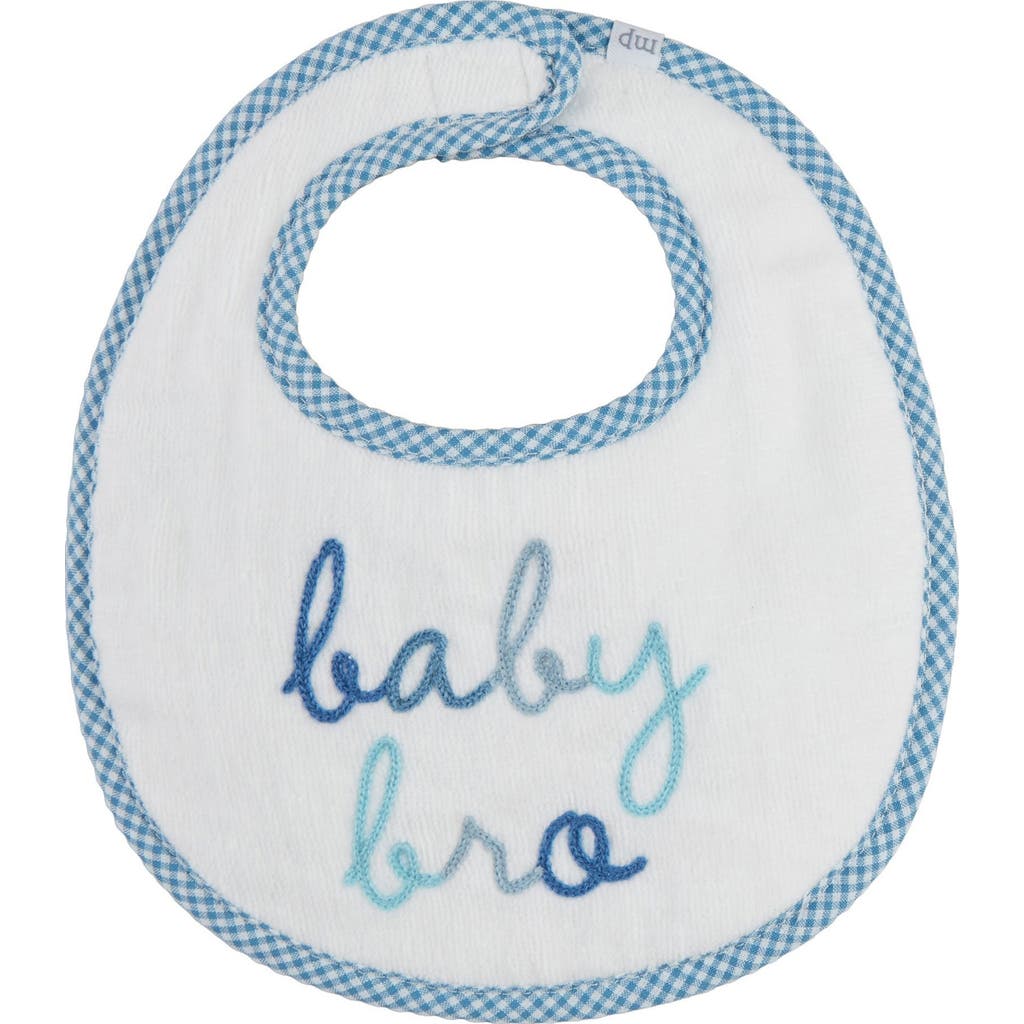 Mud Pie Baby Sibling Bib In Blue