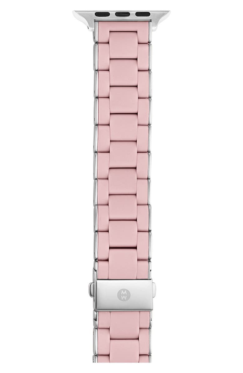 MICHELE Silicone 20mm Apple Watch<sup>®</sup> Watchband, Main, color, Pink
