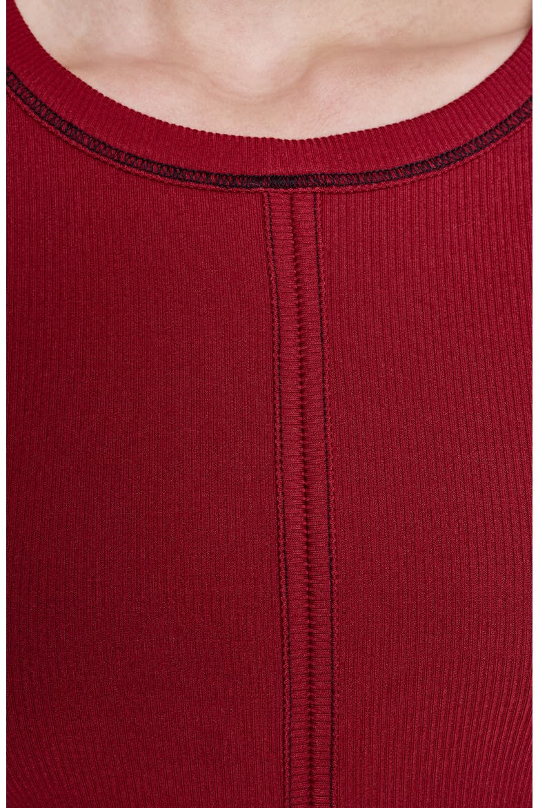 Short Sleeve Contrast Stitch T-Shirt, Alternate, color, RHYTHM RED/ BLACK