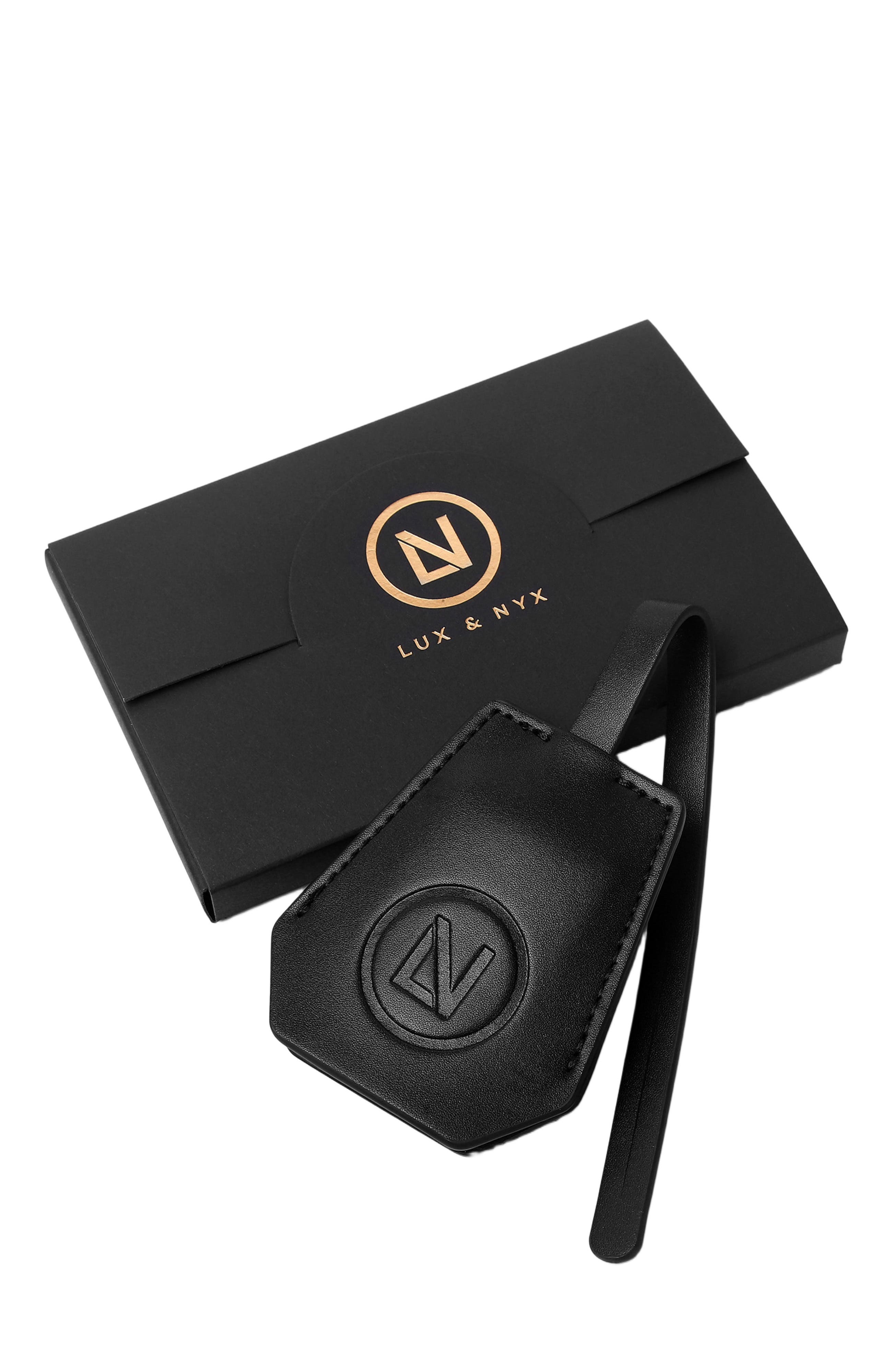 Lux and Nyx Words of Affirmation Luggage Tag, Alternate, color, Black