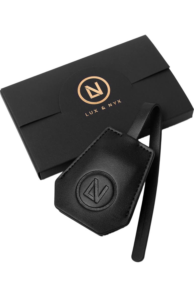 Lux and Nyx Words of Affirmation Luggage Tag, Alternate, color, Black