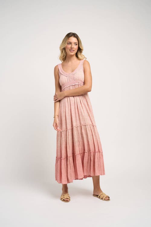 Guadalupe Design Lotus Maxi Dress In Pink In Pink
