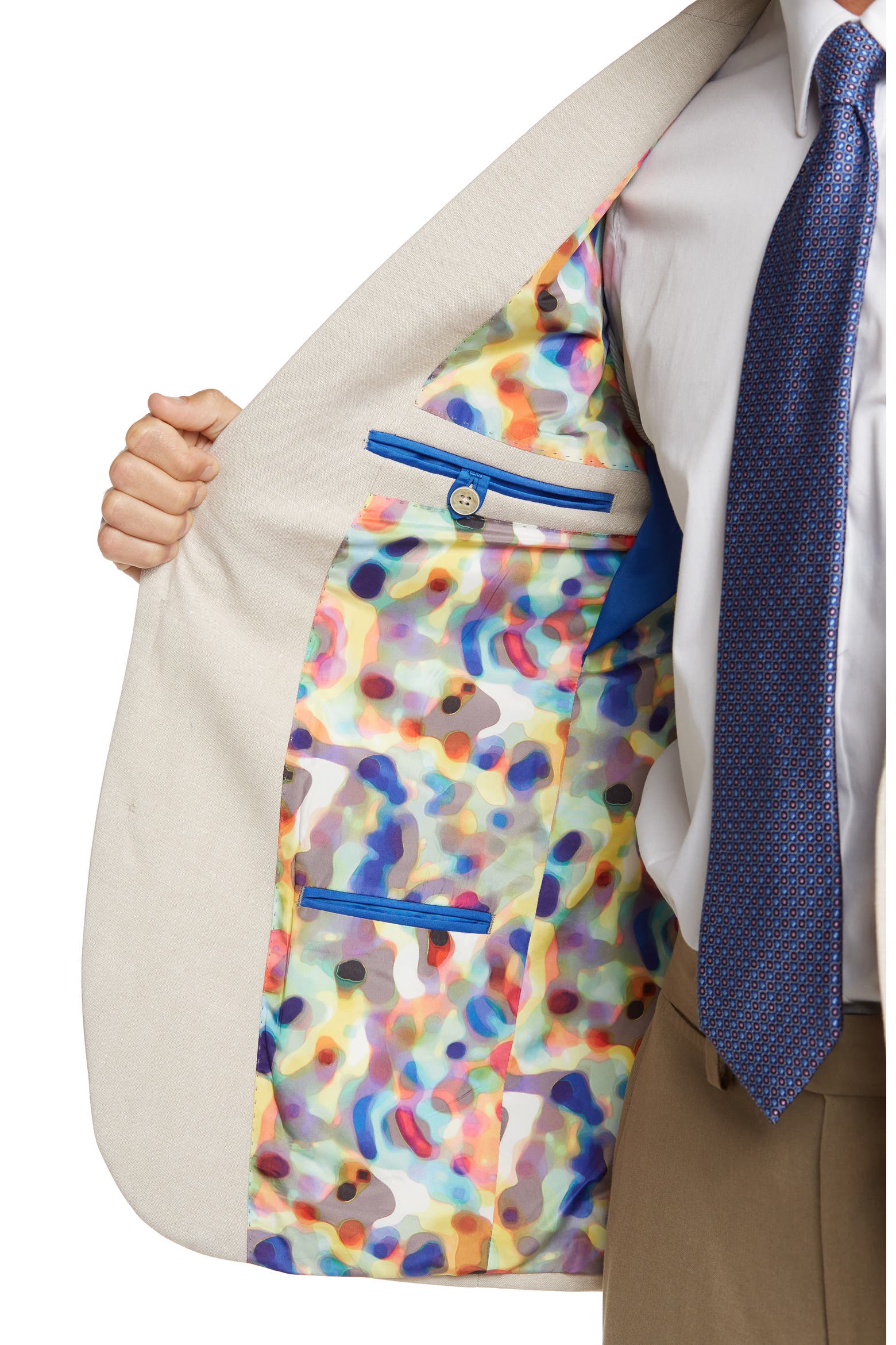 Linen Rack Card SAVILE ROW CO Lancaster Linen Blazer (Men) | Nordstromrack