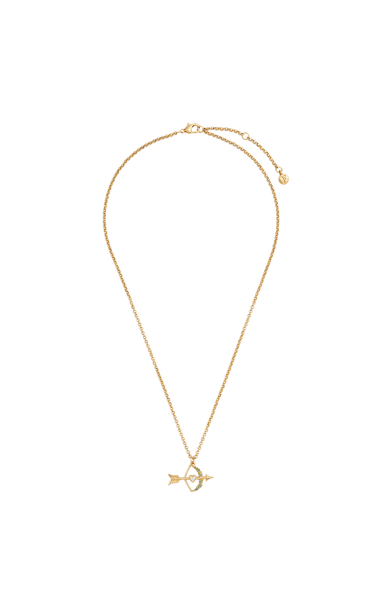 Fable England Cupids Bow & Arrow Necklace, Alternate, color, Gold