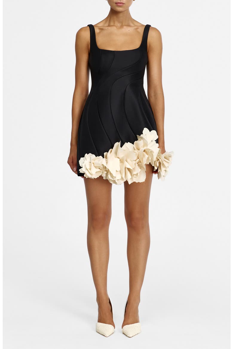 Winchester Minidress, Main, color, BLACK & BUTTERCREAM