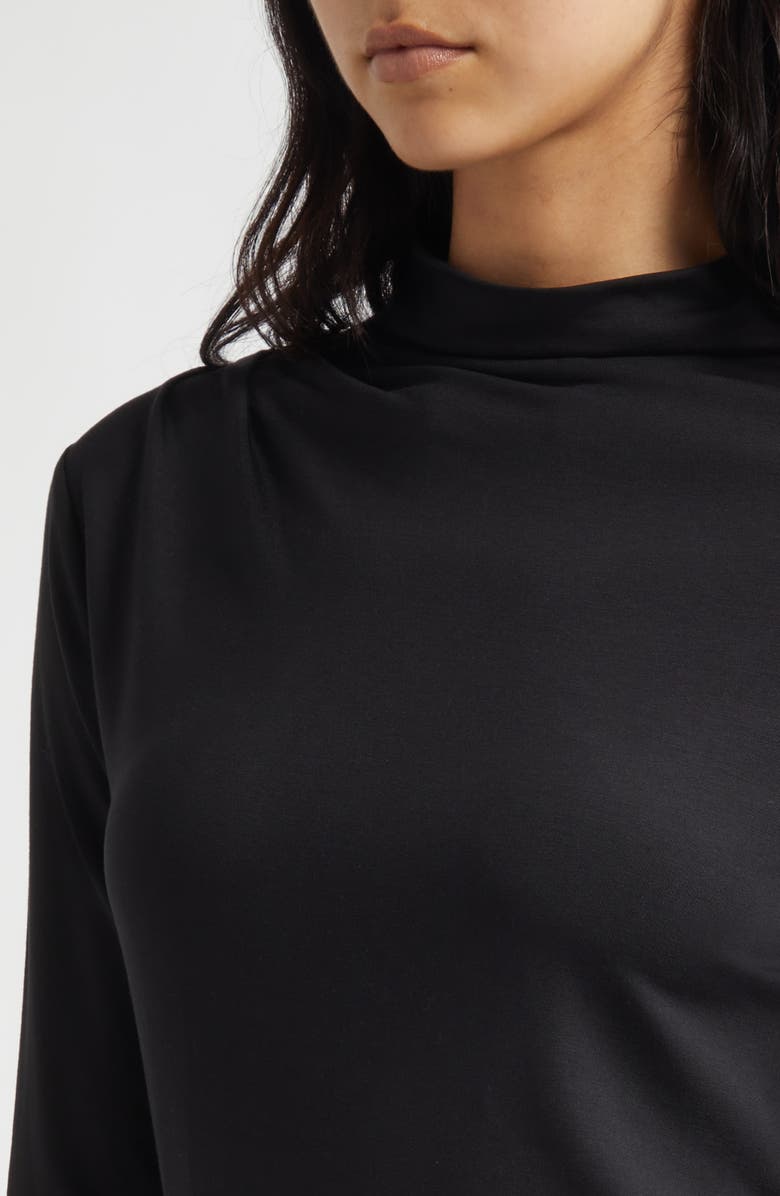 Veronica Beard Mylie Mock Neck Top, Alternate, color, Black