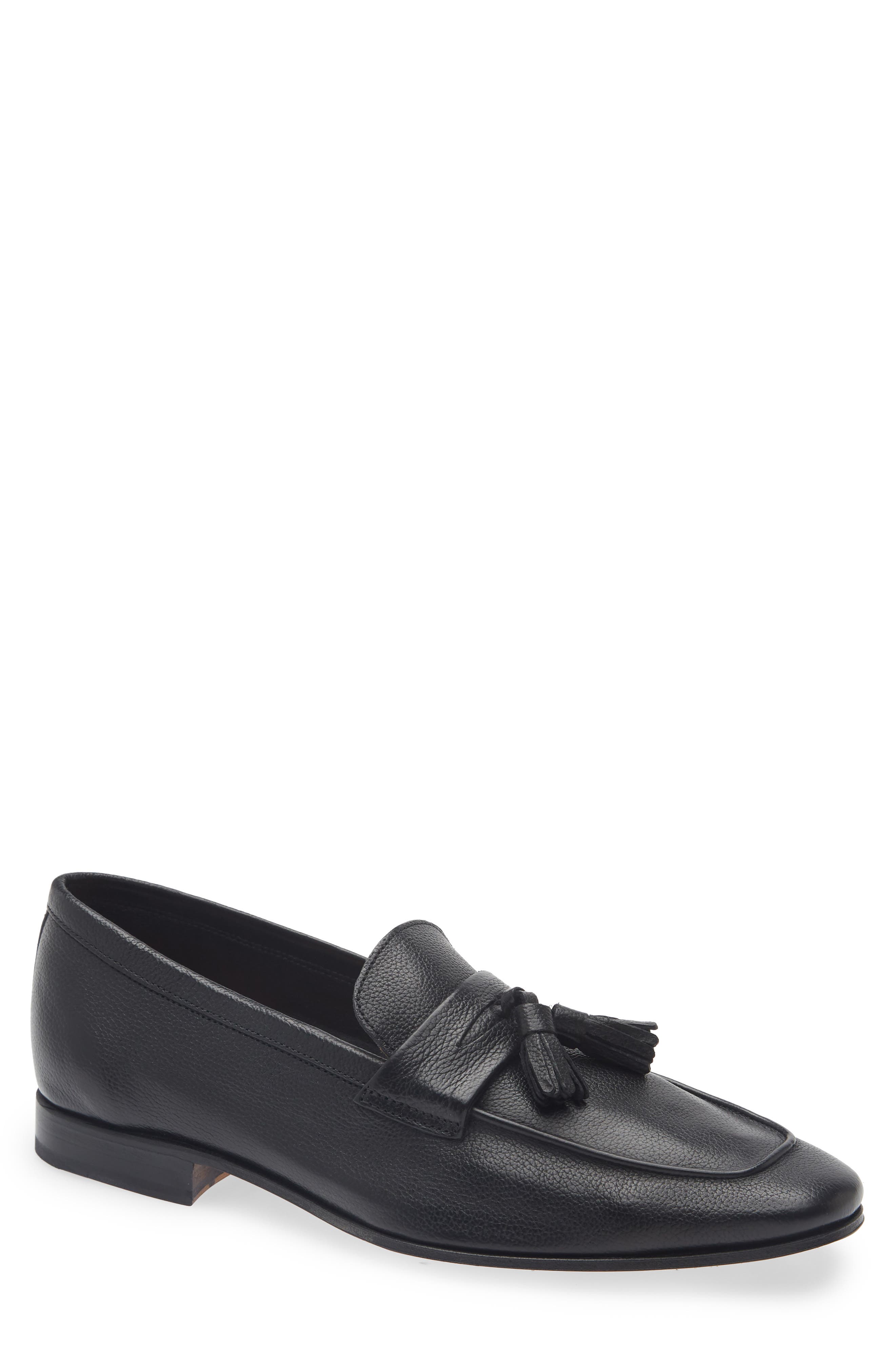 Guarda Tassel Loafer, Main, color, BLACK