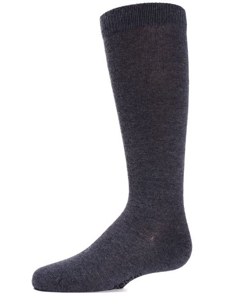 Ribbed Classic Solid-Color Knee High Sock