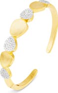 SAVVY CIE JEWELS Pavé and Gold Cuff Bracelet