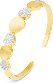 SAVVY CIE JEWELS Pavé and Gold Cuff Bracelet