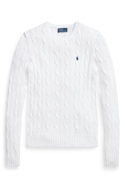 Polo Ralph Lauren Julianna Cotton Cable Sweater In White