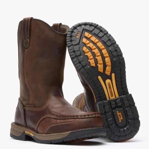Georgia Boot Waterproof 360 Waterproof Pull On Work Boot In Brown