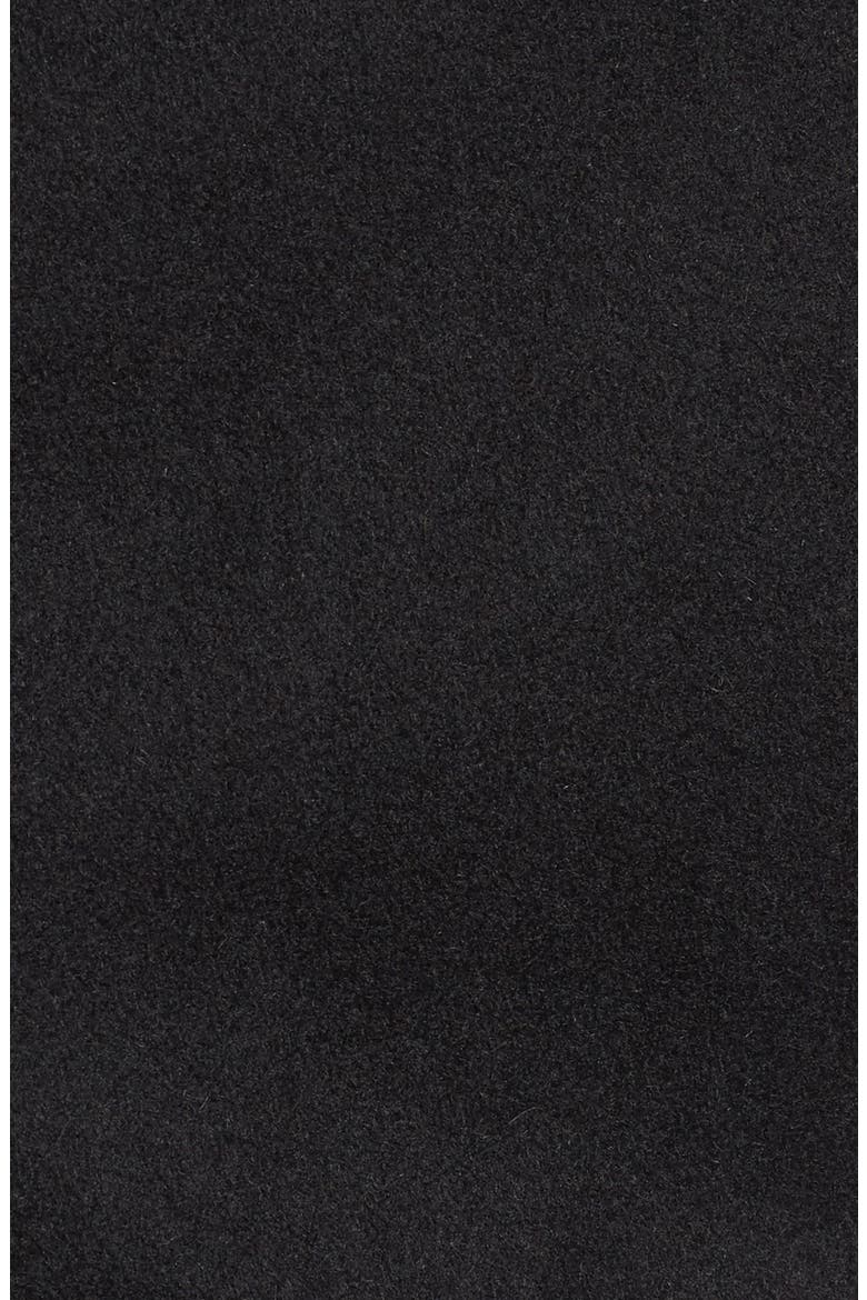 Burnett Wool Blend Peacoat with Front Insert, Alternate, color, BLACK