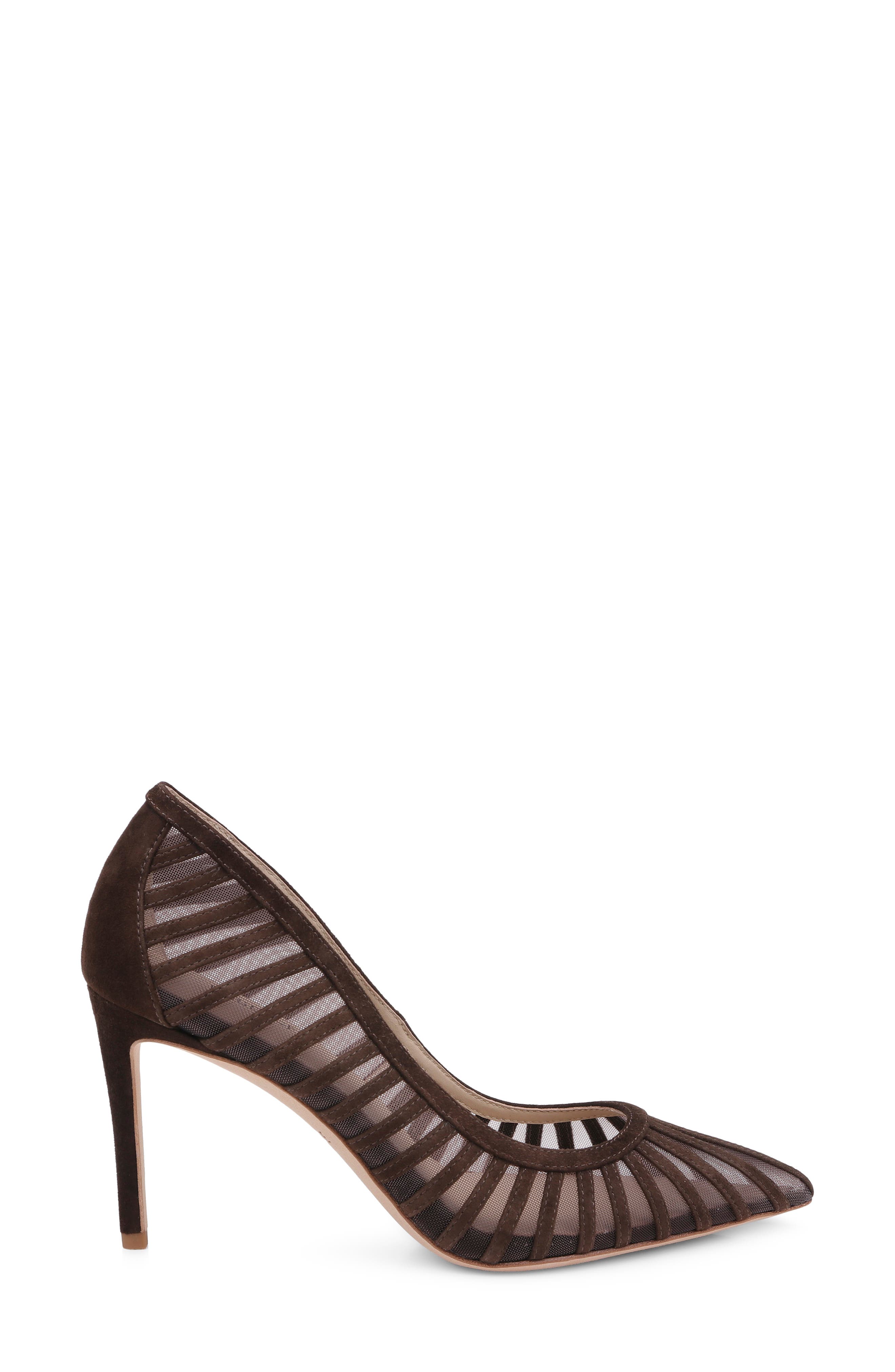 Lenox Mesh Pump, Alternate, color, CHOCOLATE SUEDE