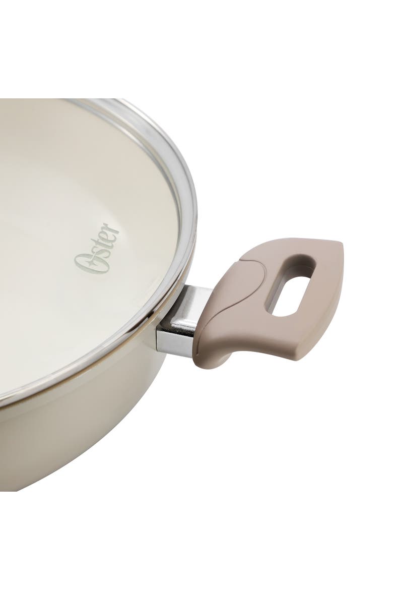 5 Quart Ceramic Nonstick Saute Pan with Lid, Alternate, color, Beige